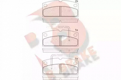 R BRAKE rb2133 -  Комплект тормозных колодок, дисковый тормоз